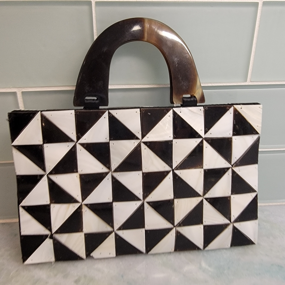 Vintage Acrylic & Mother of Pearl evening bag.